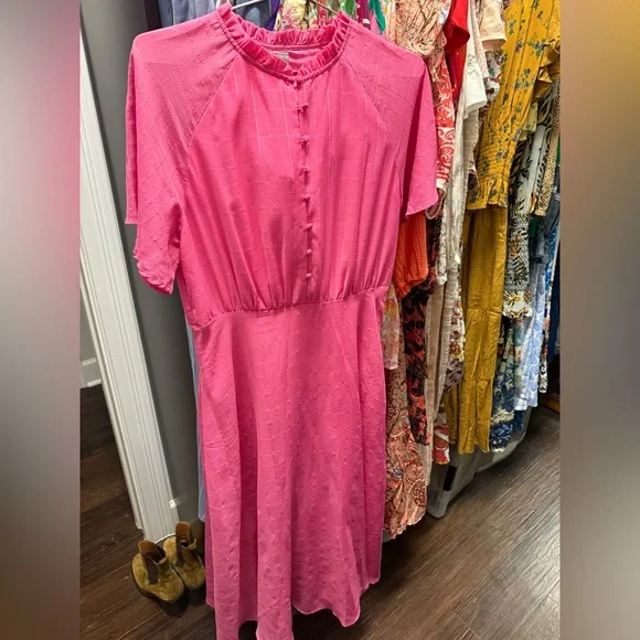 [NWOT] $140 ICHI Nanna Midi Dress in Punk. Size 36 - Picture 6 of 7